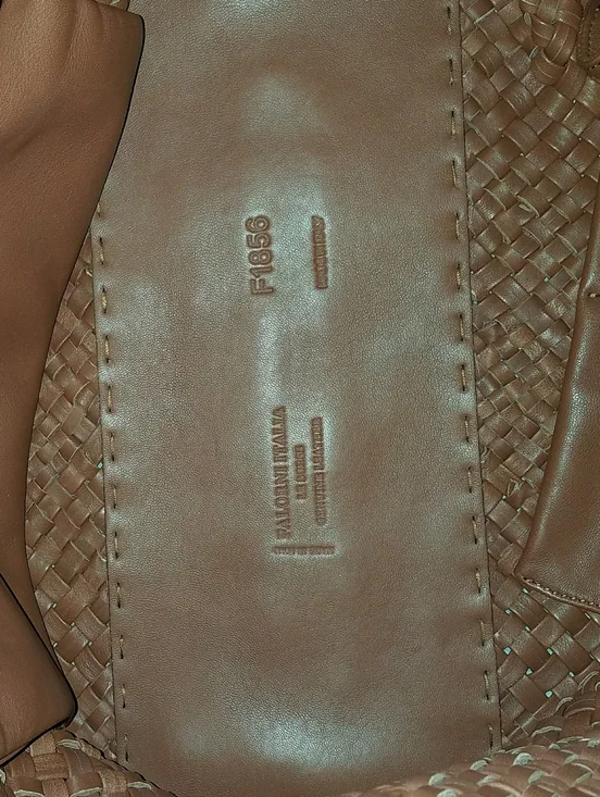 Falorni Italia Leather Textured Woven Large Tote Bag - Picture 5 of 9